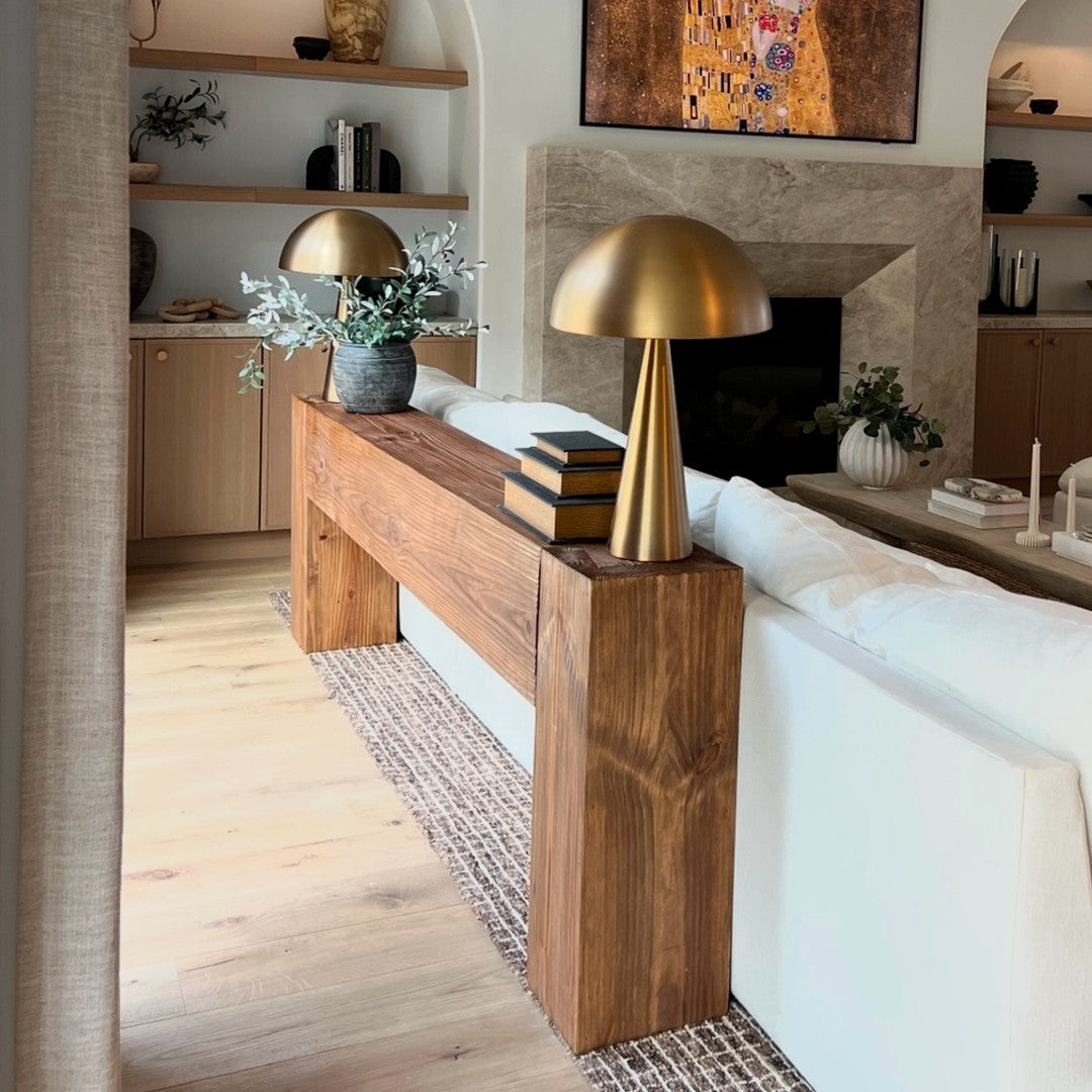 Modern Rustic Console Table - Soft Brown - Vinna Home & Kitchen