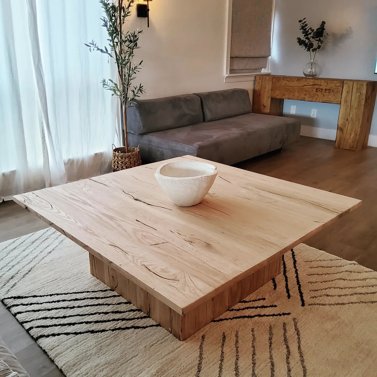 White Oak Coffee Table Vinna Home Kitchen