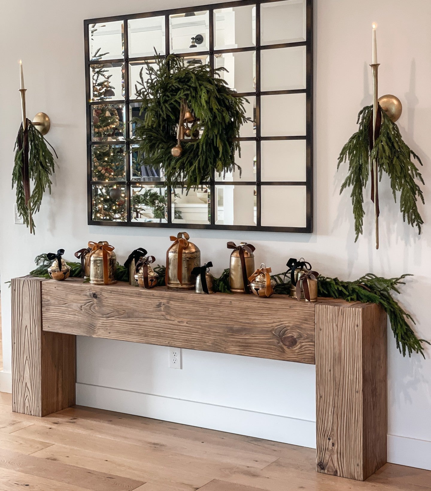 Modern Rustic Console Table - Soft Brown 36"Hx11"Dx60"L (Custom Order) - Vinna Home & Kitchen
