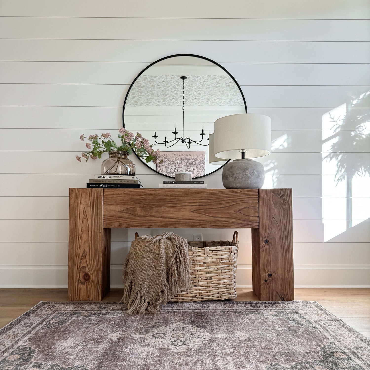 Modern Rustic Console Table - Soft Brown – Vinna Home & Kitchen