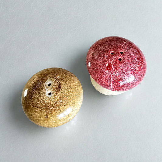 Ceramic Mushroom Salt & Pepper Shaker Set - Vinna Home & Kitchen