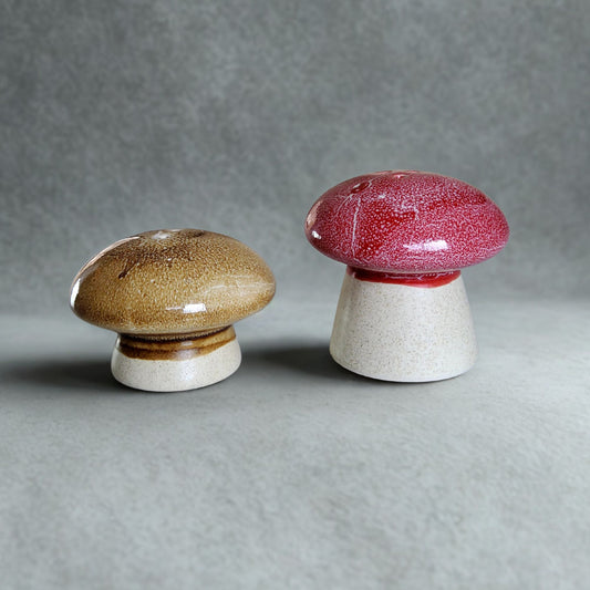 Ceramic Mushroom Salt & Pepper Shaker Set - Vinna Home & Kitchen