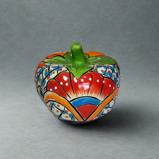 Hand-Painted Ceramic Jack-O’-Lantern Candle Holder (Small)