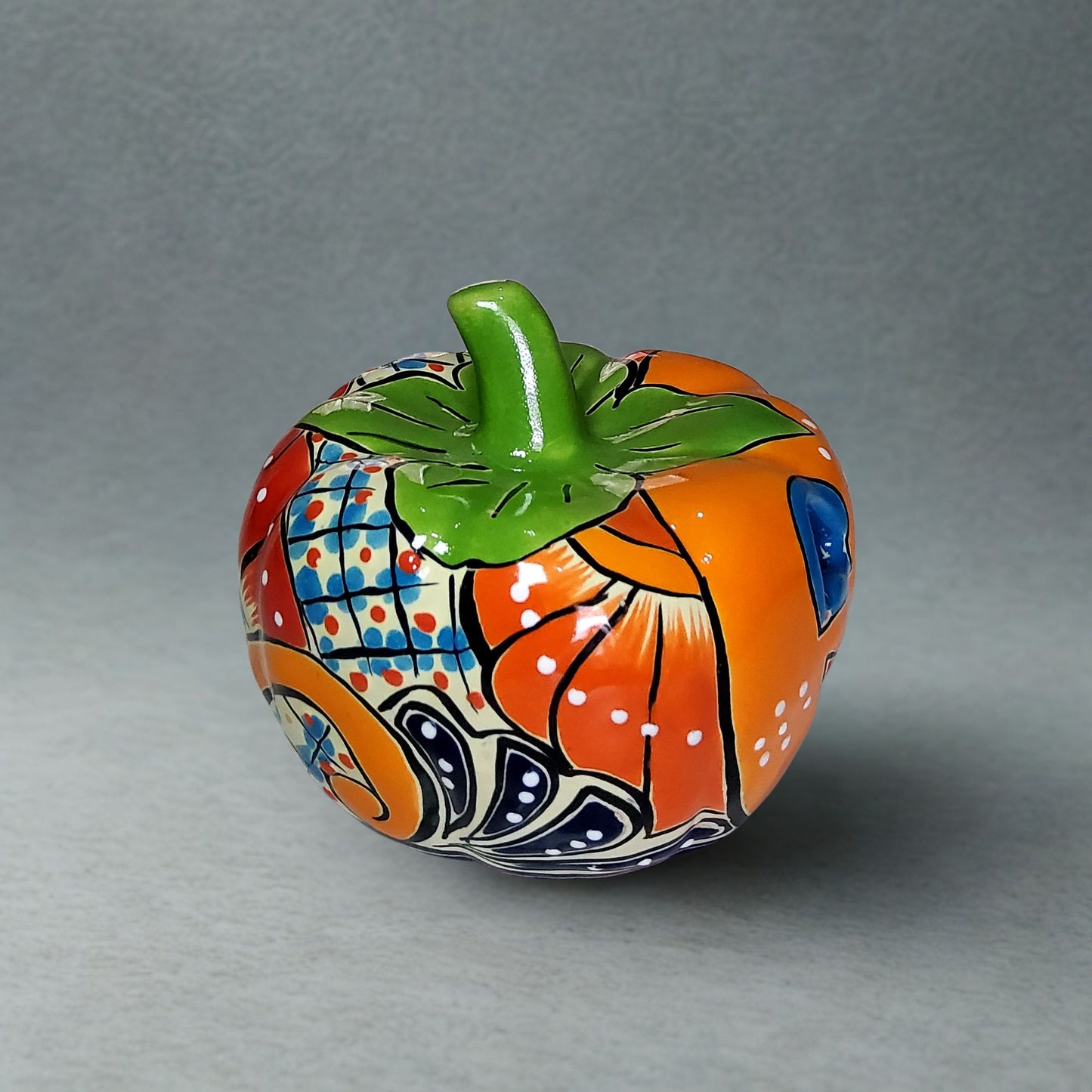 Hand-Painted Ceramic Jack-O’-Lantern Candle Holder (Small)