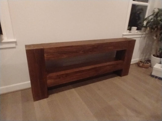 Modern Rustic Media Console Table w/ Shelf and Coffee Table (Custom Order)