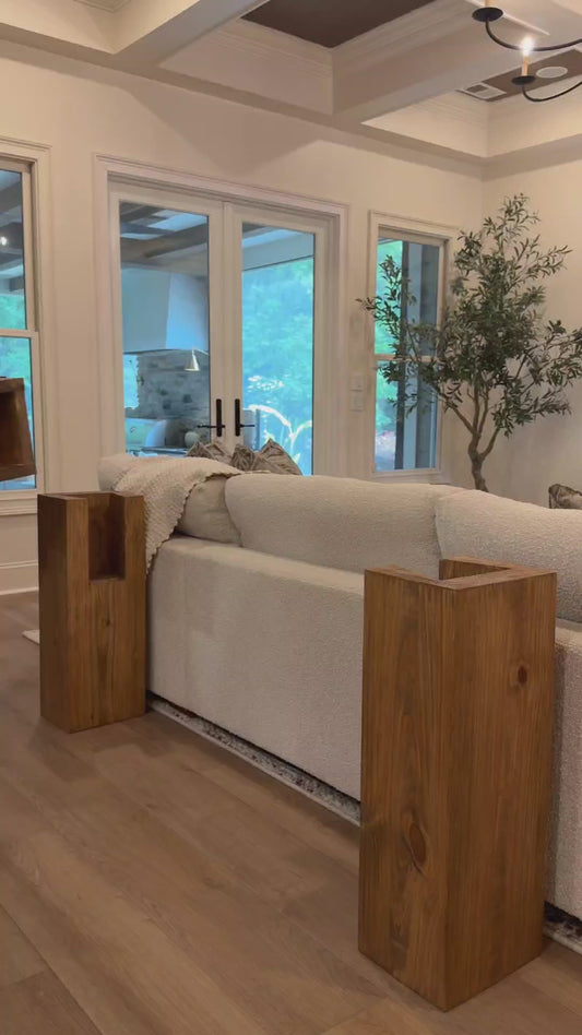 Modern Rustic Console Table - Soft Brown