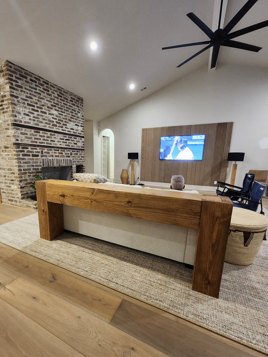 Modern Rustic Console Table - Soft Brown - Vinna Home & Kitchen