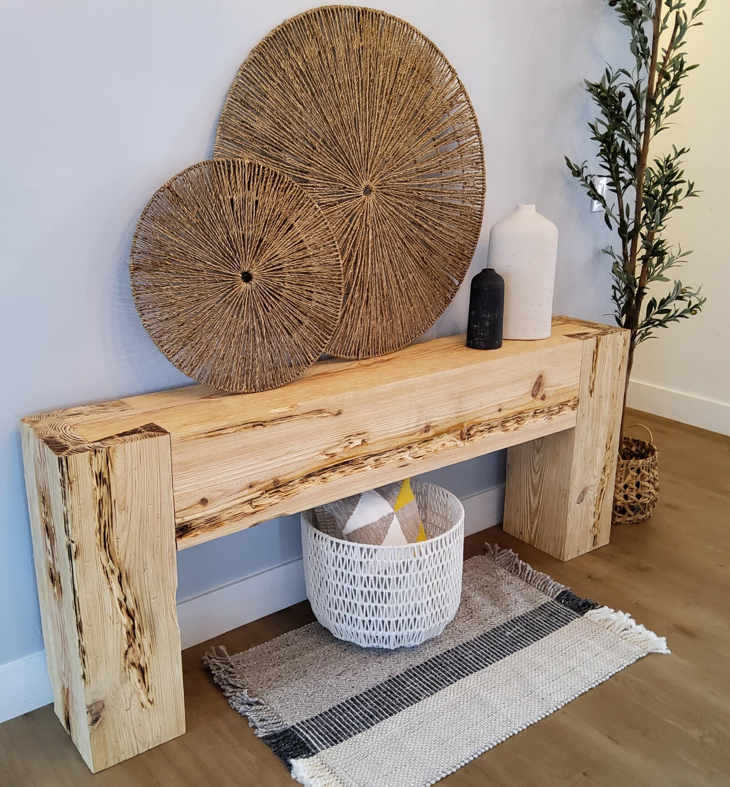 Modern Rustic Console Table Stain Samples